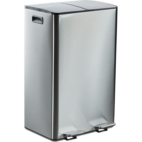 relaxdays Mülleimer 2 x 30 Liter