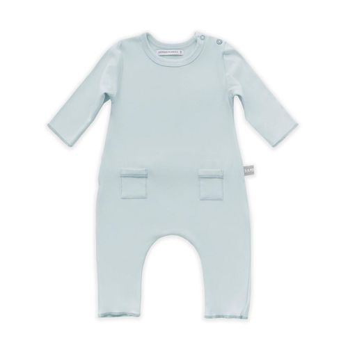 Bamboom Pure Baby Strampler Azurblau 6M