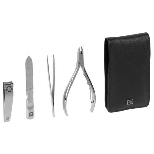 Zwilling Maniküre Pediküre Set 4tlg. mit Nagelknipser, Leder