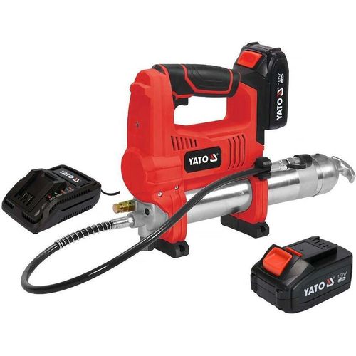 Akku Fettpresse 18V 620 Bar Zylinder mit Akku 3Ah und Ladegerät Akku-Presse Fett