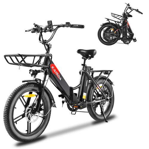 20.8AH 20Zoll E-Bike Faltbar E Bike Klappräder Elektrofahrrad 20 Zoll mit 7-Gang Shimano Klapprad mit Korb Bis 150Km
