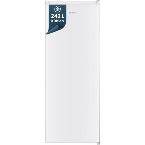 homeX Kühlschrank ohne Gefrierfach groß, freistehender Vollraumkühlschrank - 242 Liter, leiser Standkühlschrank, weiß