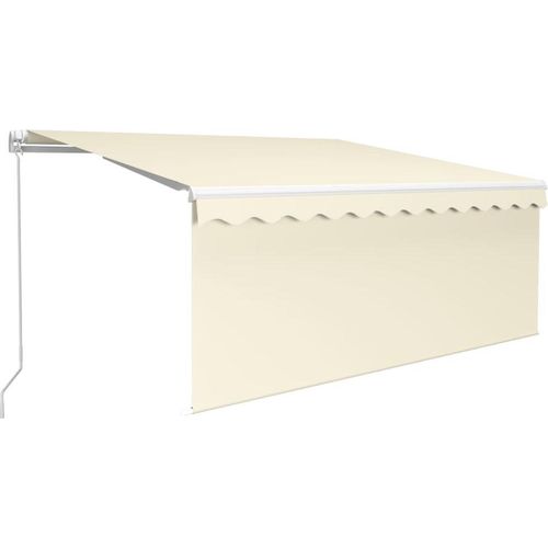 Markise Manuell Einziehbar mit Rollo 3x2,5 m Creme