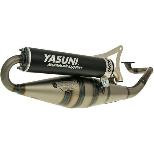 Auspuffanlage Yasuni Scooter Z mit Zulassung, schwarz für Minarelli liegend, Yamaha Aerox Cat, Aprilia SR Racing LC Malaguti F12 Phantom AC Neos MBK Nitro Jog RR WWW
