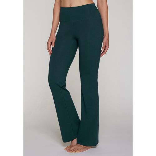 Jazzpants LASCANA ACTIVE, Damen, Gr. 48/50, N-Gr, blau (petrol), Single Jersey, Obermaterial: 95% Baumwolle, 5% Elasthan, Basic, lang, Hosen, mit breitem Bündchen