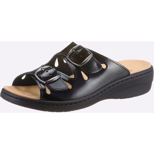 Pantolette AIRSOFT, Damen, Gr. 42, schwarz, Lackleder, Schuhe