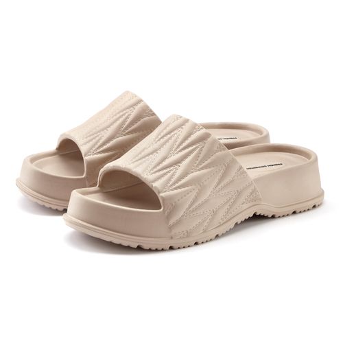 Pantolette FRENCH CONNECTION, Damen, Gr. 36, beige, Obermaterial: 100% Synthetik. Futter: 100% Synthetik. Decksohle: 100% Synthetik. Laufsohle: 100% Synthetik, unifarben, clean, casual, Schuhe, Badepantolette, Mule, Sandale, offener Schuh, Badeschuh