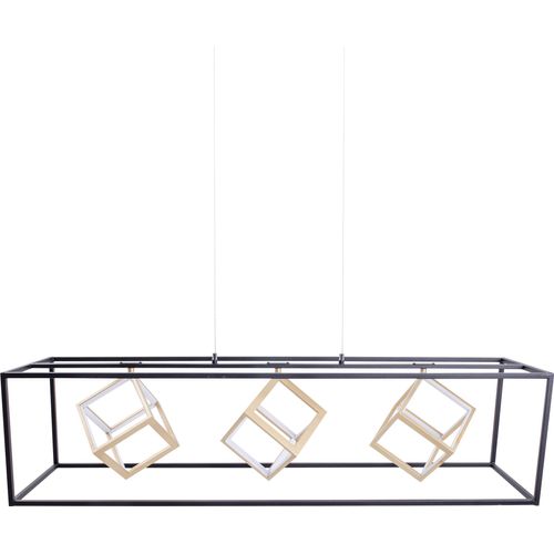 Näve Leuchten LED-Pendelleuchte l: 100cm "TRIPOLIS" LED-Pendelleuchte l: 100cm "TRIPOLIS" Pendelleuchte - LED-Pendelleuchte l: 100cm "TRIPOLIS", Hängelampe im Industrial Style, ausMetall und Kunststoff in schwarz, 150 cm hoch, Maße 100 x 20 cm, Inkl. LED – dimmbar