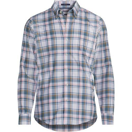 CLASSIC FIT. Bügelfreies Twillhemd, Herren,  Weiß, Baumwolle, by Lands' End