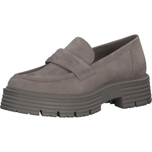 MARCO TOZZI Damen Penny Loafer Slipper geriefte Profilsohle Bulky rund 2-24714-29 , Größe:40 EU, Farbe:Grau