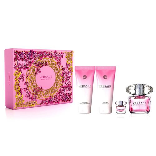 Versace Bright Crystal Eau de Toilette 90ml + Eau de Toilette 5ml + Duschgel 100ml + Körperlotion 100ml