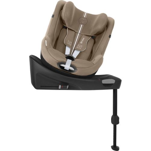 CYBEX Gold Kinder-Autositz Sirona Gi i-Size Plus inkl. Base, Ab ca. 3 Monaten bis 4 Jahre (Ab Geburt mit Neugeboreneneinlage), Max. 20 kg, 61 - 105 cm (Ab 40 cm mit Neugeboreneneinlage), Almond Beige