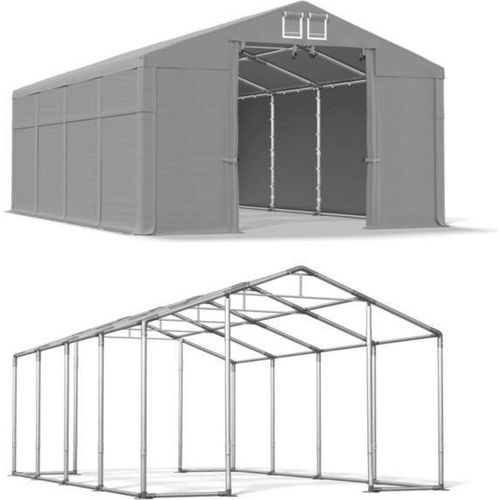 6x8 Graues Magazin Zelt WINTER MSD