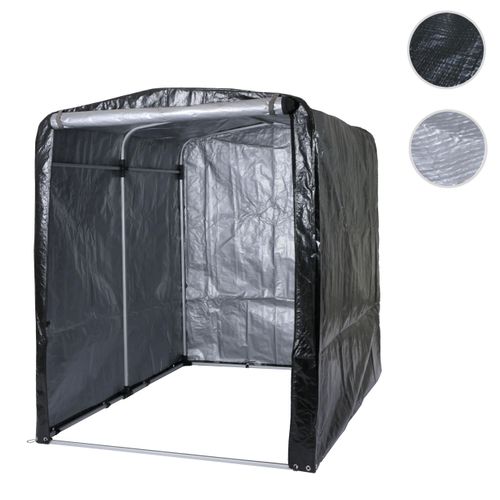 Mendler Fahrradgarage HWC-N61, Foliengarage Aufbewahrungsgarage Garagenzelt, Alu UV-Schutz wasserfest, 201x1 107449+0