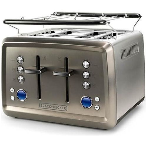 BLACK+DECKER Toaster 4-Scheiben gebürstet