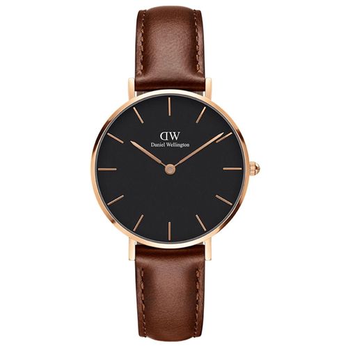 Daniel Wellington DW00100169 Uni-Armbanduhr, Edelstahl-Gehäuse, Leder-Armband