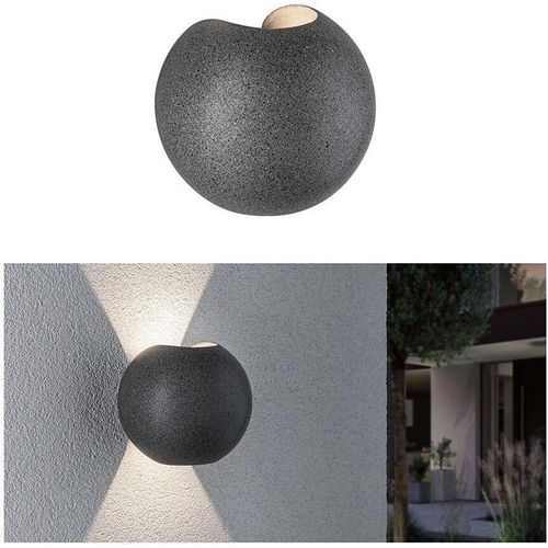 LED Außen Wandleuchte Concrea Schwarzer Sandstein Beton IP65