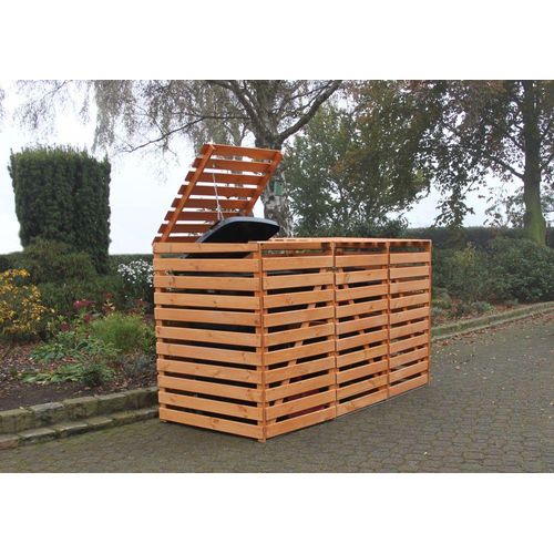 Erweiterung Mülltonnenbox 'Vario V', honigbraun Promadino Zubehör Tonnenbox Holz