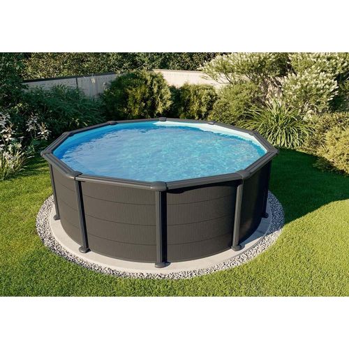 Gre Pools Stahlwandpool Sylt Pool aus Metall in Grau