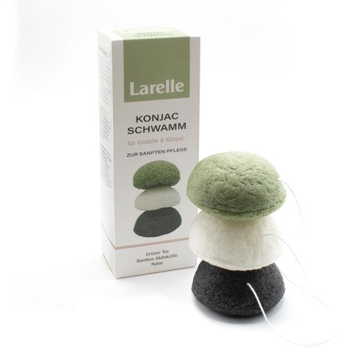 Larelle Konjac Schwamm 3er Set für natürliche Gesichtsreinigung