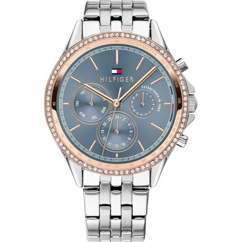 Tommy Hilfiger Damen Multi Zifferblatt Quarz Uhr Edelstahl Armband 1781976 Mode Accessoire trendig