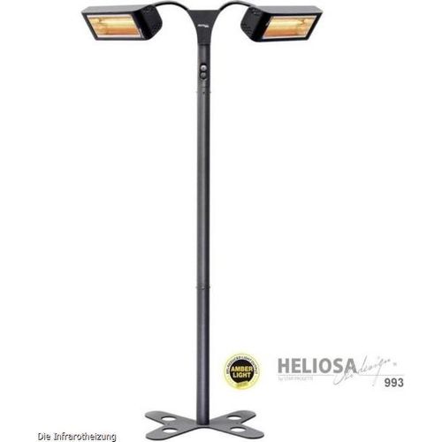 Heliosa Hi desigin 993 ist ein in 2 Seiten heizender freistehender Infrarotstrahler