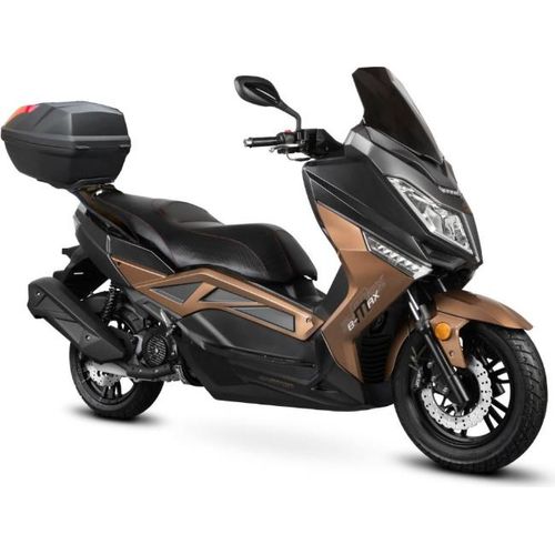Motorroller Firejet 125 BMAX schwarz-braun Euro 5 mit Topcase Scooter Roller 125 ccm 4 Takt