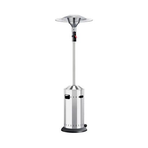 Enders Elegance Heizstrahler Gasheizstrahler Heizpilz Eco Green Brenner 6 KW mit Umkippsicherung, Piezozündung stufenlose Flammenregelung H 220 cm Edelstahl