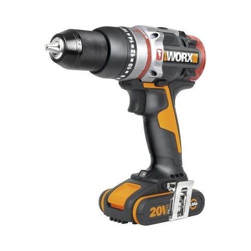 Akku-Schlagbohrschrauber WORX Nitro 20V Slammerdrill 60Nm WX354, Brushless Motor, inkl. Koffer, 2 x 2Ah Akku und Ladegerät
