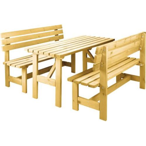 Gartenmöbelset Wilk Wien 6-Sitzer inkl. 2 Sitzbänke und Tisch