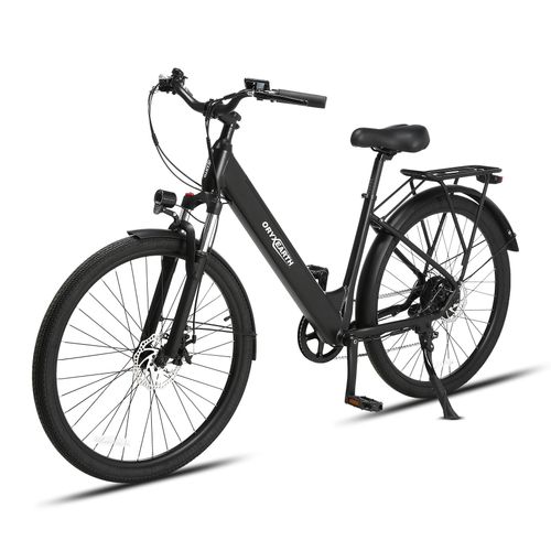 Oryxearth City E-Bike/Pedelec SHIMANO 7-Gang-Schaltung mit Drehmomentsensor, 250W Mittelmotor + 5-stufige Unterstützungsmodi, schwarz.