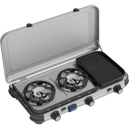 Campingaz Gas Camping Küche 2 MultiCook 3 Brenner Piezo-Zündung Edelstahl