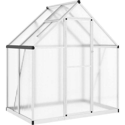 Gewächshaus mit Fundamentrahmen Silbern 169x114x195 cm Alu