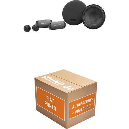 Lautsprecher Boxen Einbaupaket Front Harman/Kardon FIT6C passend für Fiat Grande Punto | 400Watt