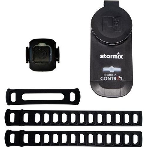 Starmix Funk-Steckdose Cordless Control (inkl. Li-Ion-Knopfzelle CR2031) & 3 Befestigungs-Gummibänder (1x für Schlauch Ø35, 2x Universal)