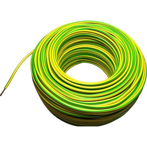 Erdungskabel H07V-K Aderleitung 1X 1,5mm²-35,0mm² Energieleitung feindrahtig flexibel Kupfer Litze für PV Anlagen Verdrahtungsleitung PVC Erdungsleitung Grün/Gelb, Größe:20m, TYP/Querschnitt:1X25.0mm²
