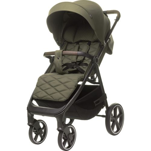 4BABY Stinger PRO Kinderwagen/Buggy bis 22kg, Luxus sportwagen mit liegeposition, 5-Punkt-Gurt, Winterfußsack, Khaki