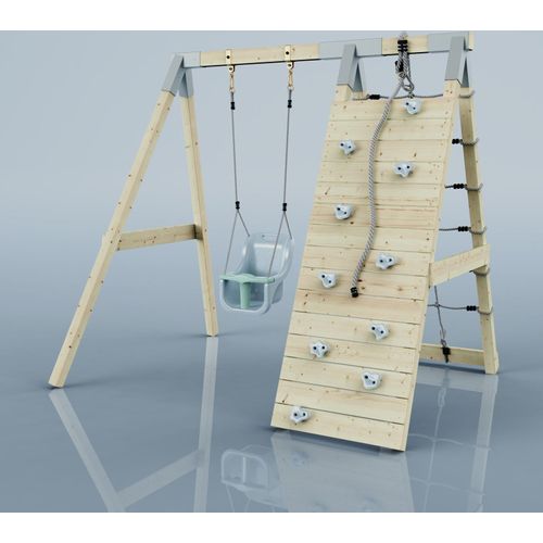 OutdoorToys Klettergerüst Schneehase aus Holz in Blau Eisblau