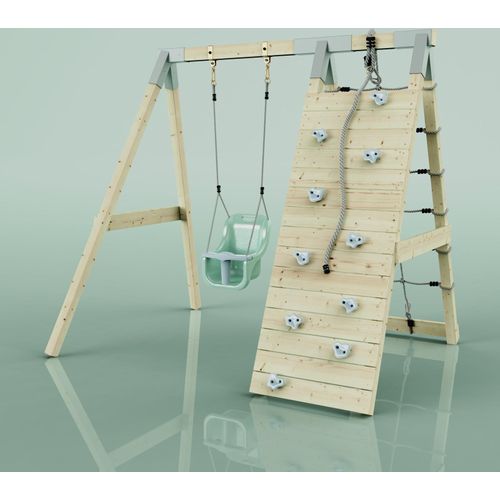 OutdoorToys Klettergerüst Schneehase aus Holz in Grün Mintgrün