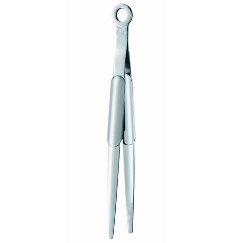 Patisseriezange RÖSLE, silber (edelstahlfarben), L:18cm, Edelstahl 18/10, Küchenzangen, gezieltes Anrichten, Edelstahl 18/10, spülmaschinengeeignet