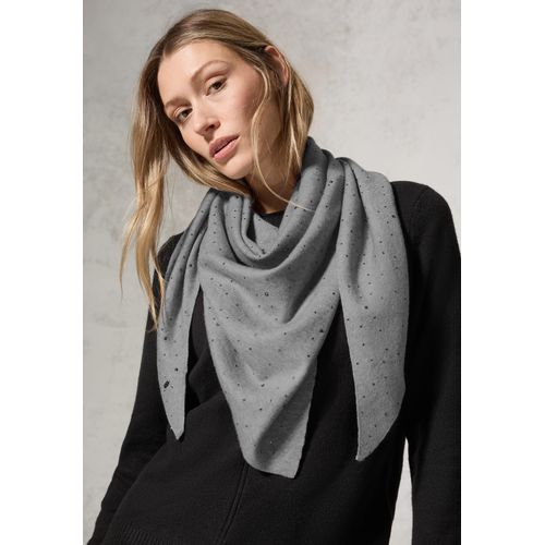 Halstuch CECIL, Damen, Gr. One size, grau (mineral grau melange), Stoff, 60% Polyester, 20% Nylon, 20% Viskose, unifarben, casual, Modetücher, mit Strasssteinen