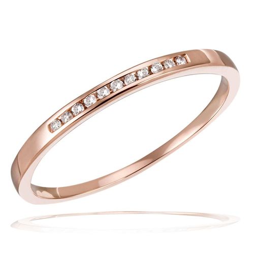 Diamantring GOLDMAID Gr. 17, rosa (roségoldfarben), Fingerringe, Damen, 17, Rotgold 585