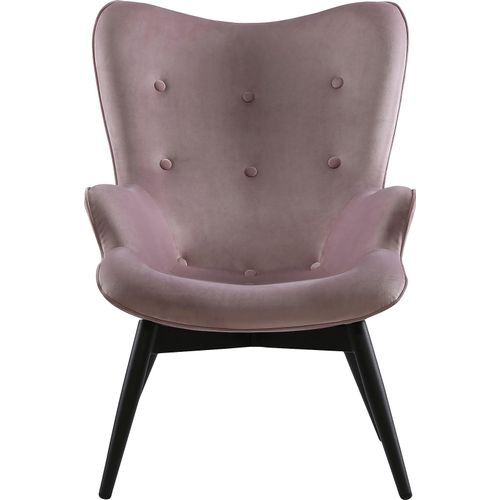 Sessel SALESFEVER, rosa (rose), B:80cm H:92cm T:99cm, 100% Polyester, Sessel, Lounge-Sessel, Zierknöpfe in der Rückenlehne
