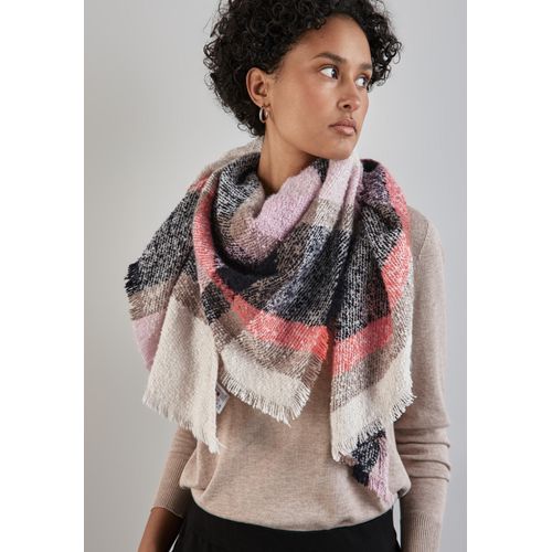 Halstuch STREET ONE, Damen, Gr. One size, bunt (multicolor), Stoff, 100% Polyester, gemustert, casual, Modetücher, mit Fransenkante