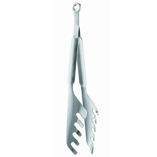 Spaghettizange RÖSLE, silber (edelstahlfarben), L:30cm, Edelstahl 18/10, Küchenzangen, zum Servieren von Teigwaren, Edelstahl 18/10, spülmaschinengeeignet