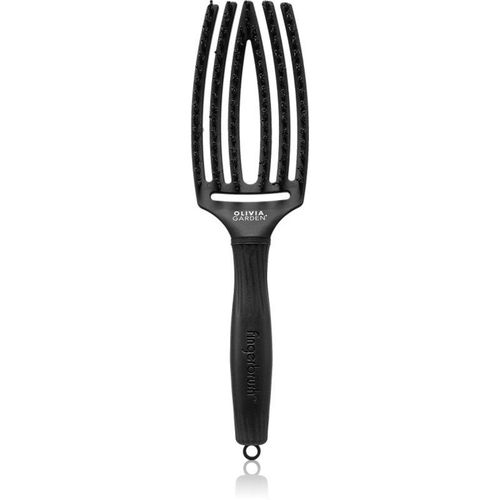 Olivia Garden Fingerbrush Boar & Nylon Haarborstel met nylon en varkenshaar Full Black M 1 st