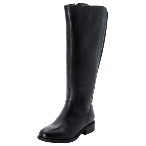 Weitschaftstiefel SHEEGO, Damen, Gr. 39, schwarz, Glattleder, Leder, Schuhe, Topseller