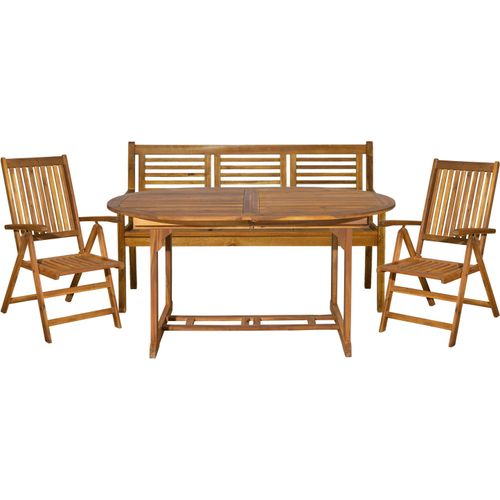 Garten Sitzgruppe massiv Essgruppe Balkon Terrasse Holz Gartenstuhl Gartentisch