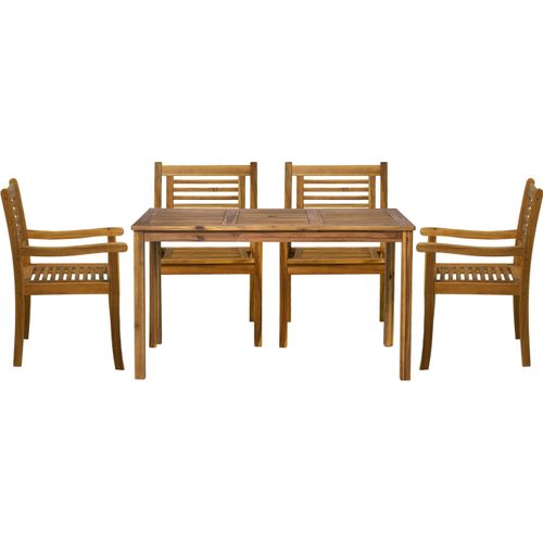 Garten Sitzgruppe massiv Essgruppe Balkon Terrasse Holz Gartenstuhl Gartentisch