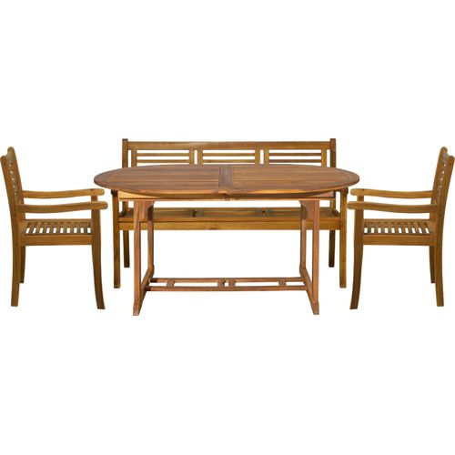 Garten Sitzgruppe massiv Essgruppe Balkon Terrasse Holz Gartenstuhl Gartentisch